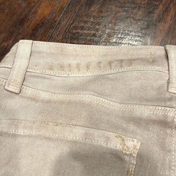 L’AGANCE | Margot Skinny Jeans tan color with glitter high rise size 26 - Picture 8 of 14
